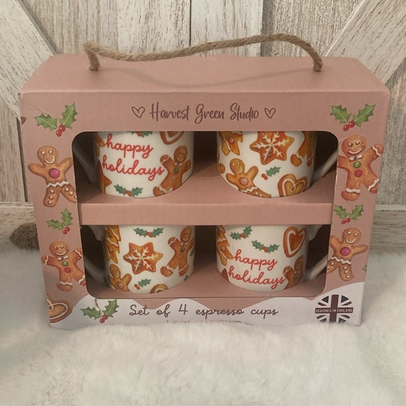 Harvest Green Studio Gingerbread Espresso Cups - Picture 1 of 8
